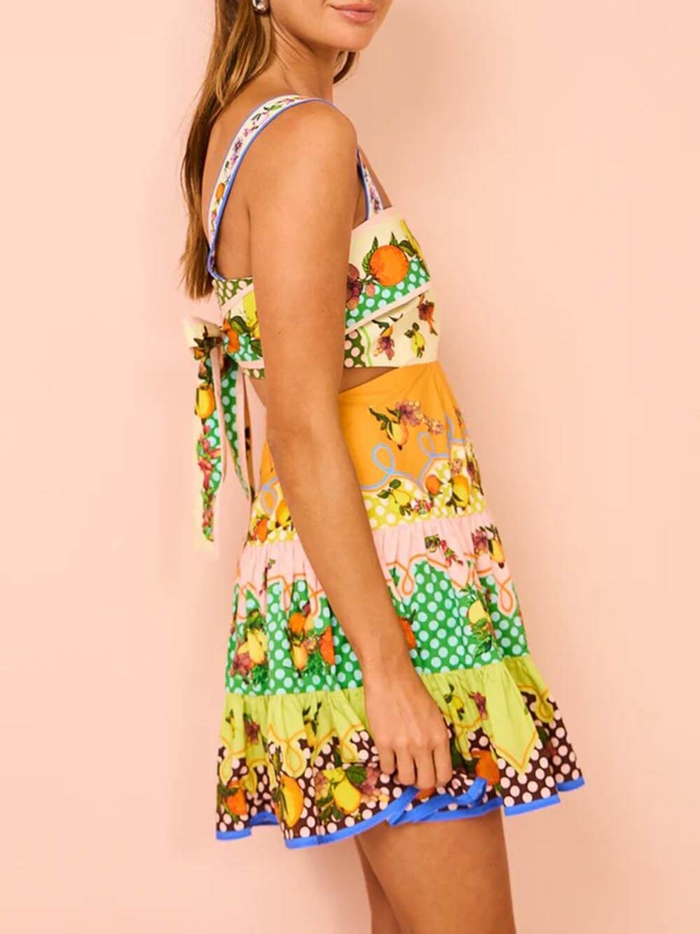 Citrus Bloom Mini Dress