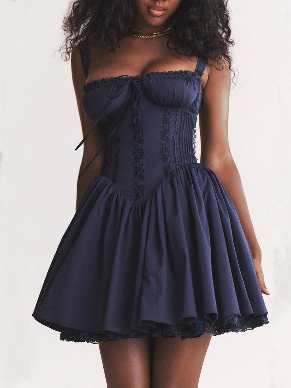 Midnight Lace Mini Dress