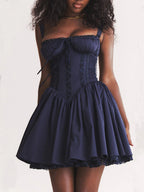 Midnight Lace Mini Dress