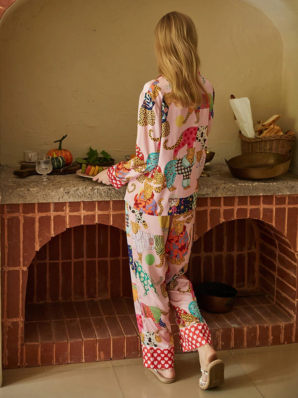 Playful Luxe Long Pajama Set