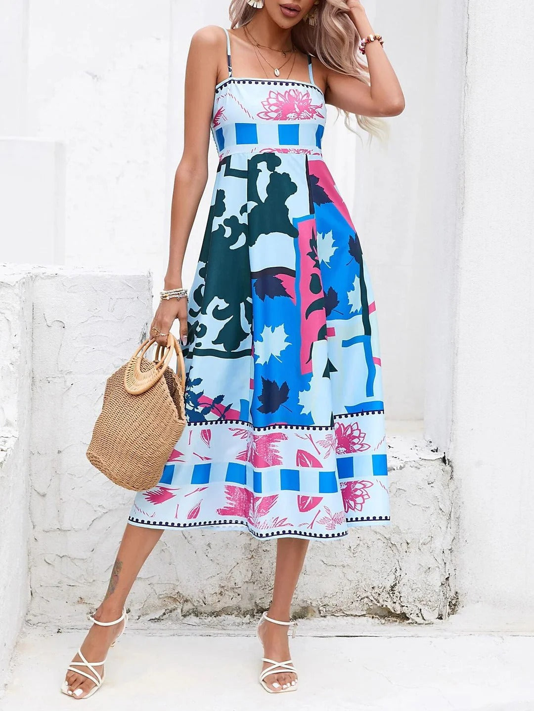 Sunset Mosaic Maxi Dress