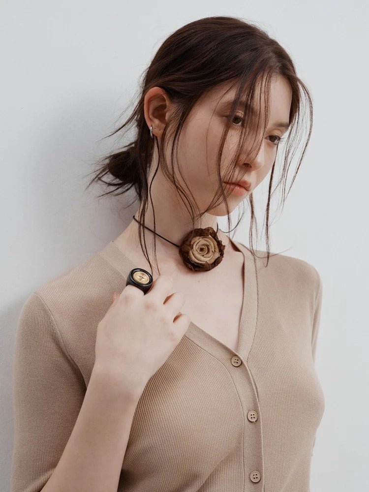 Chic Button-Up Knit Top
