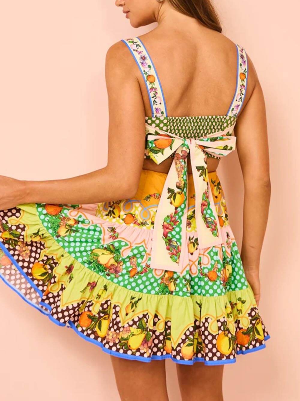 Citrus Bloom Mini Dress