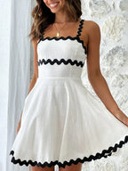 Monochrome Charm Mini Dress