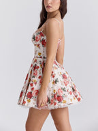Rose Bloom Mini Dress