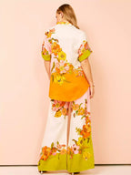Women’s Luxe Floral Wide-Leg Pants Set