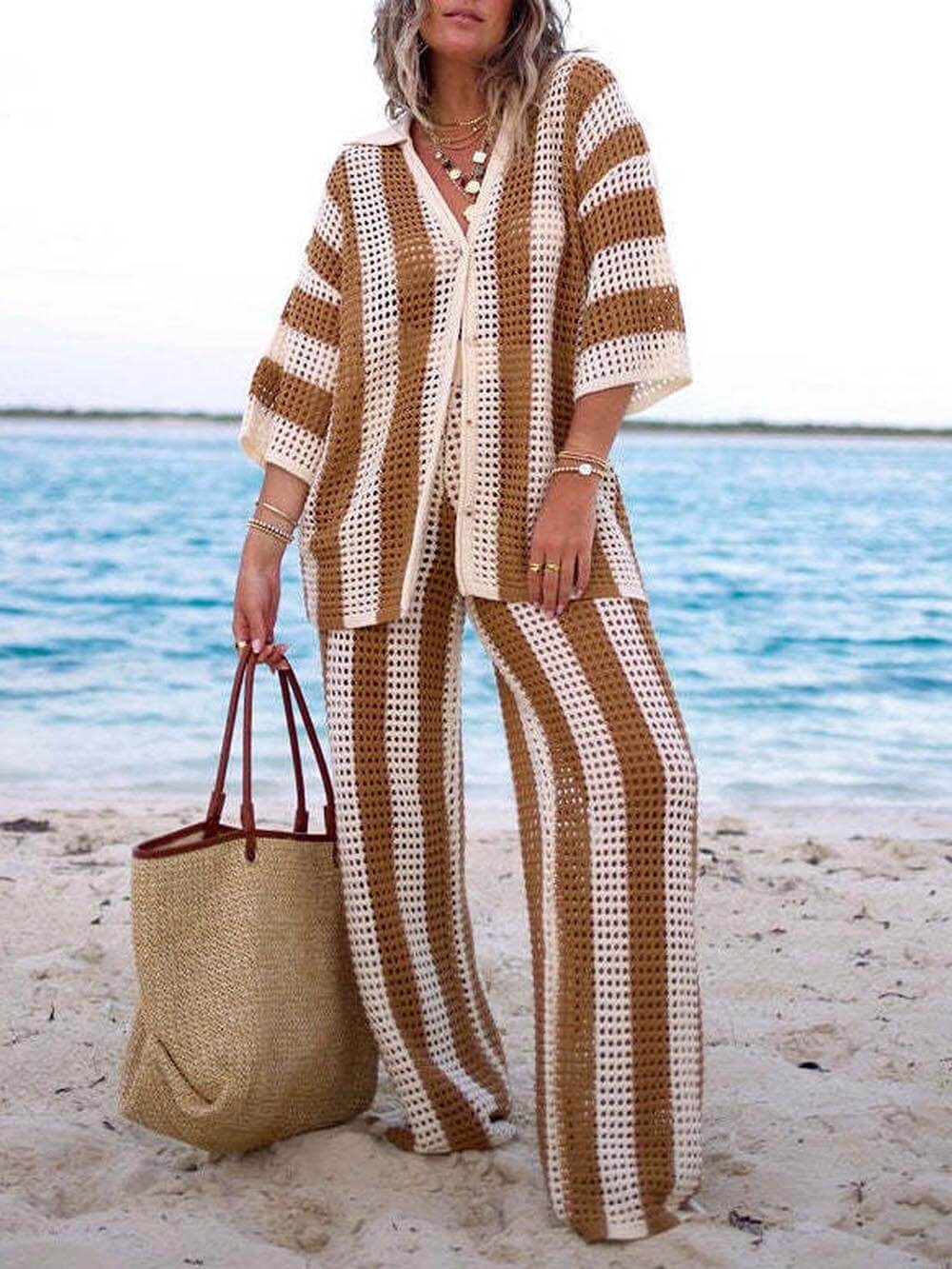 Coastal Knit Pants Set