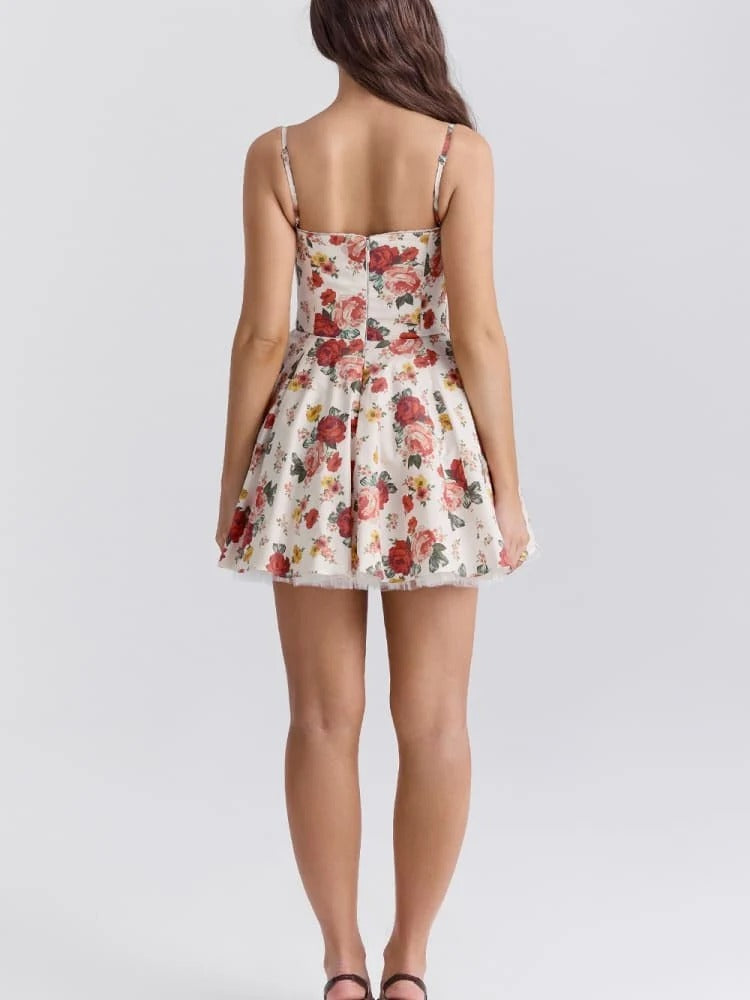 Rose Bloom Mini Dress