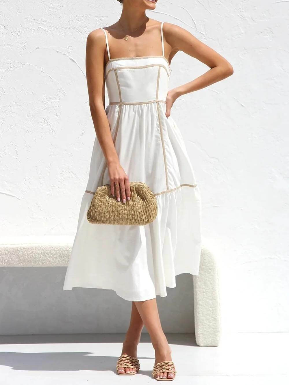 Ivory Grace Midi Dress