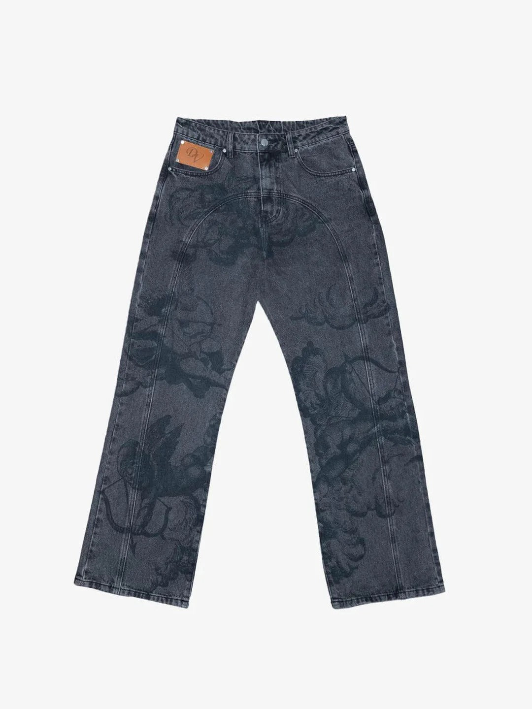Vintage Washed Graphic Jeans