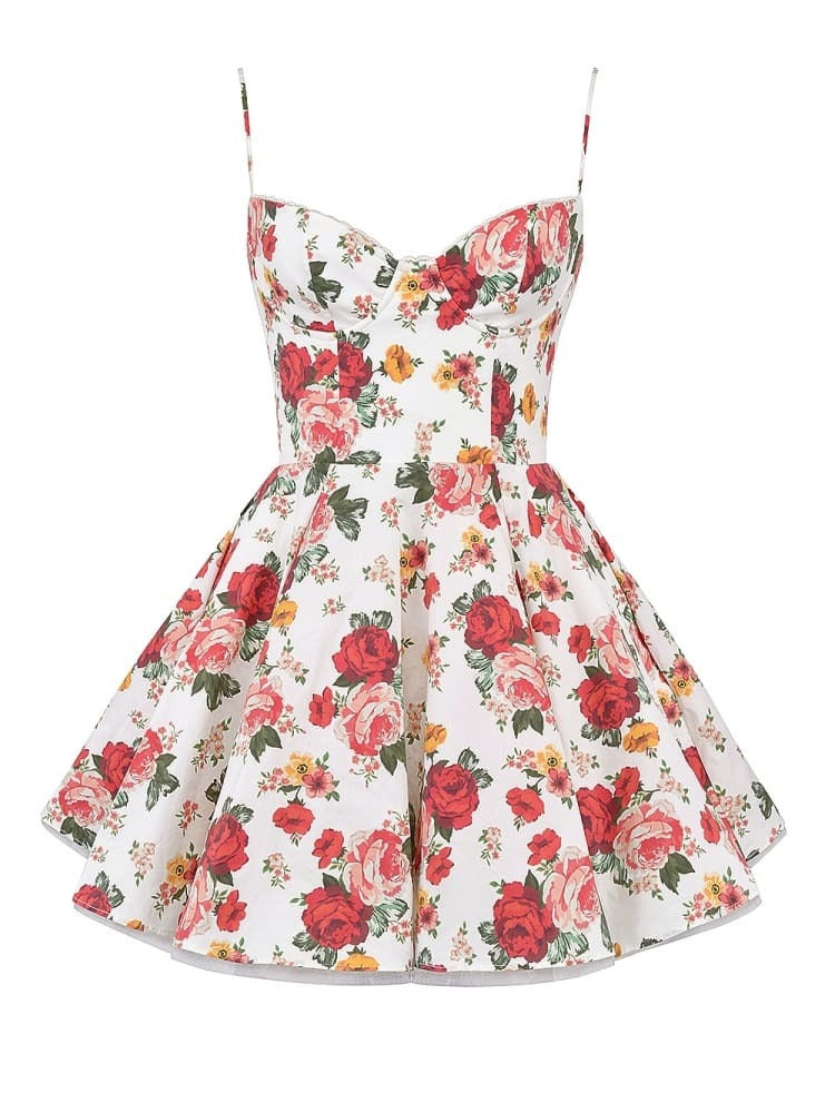 Rose Bloom Mini Dress