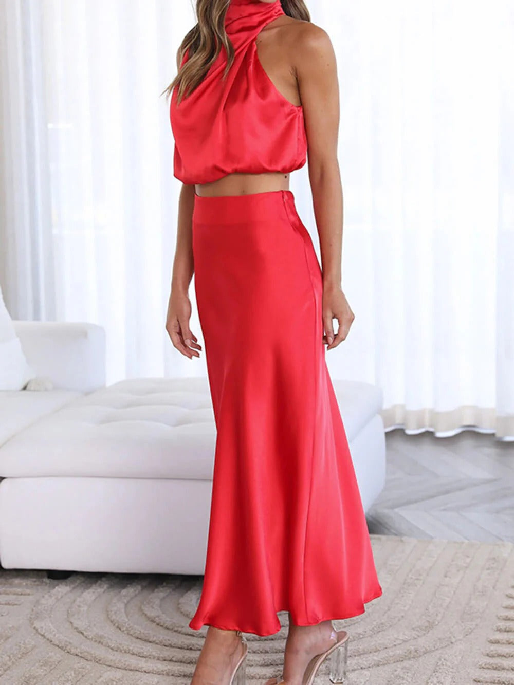 Ivory Elegance Maxi Set