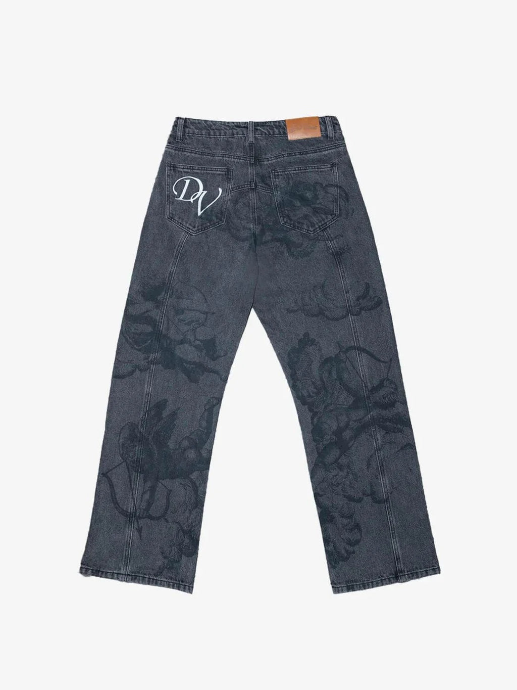 Vintage Washed Graphic Jeans
