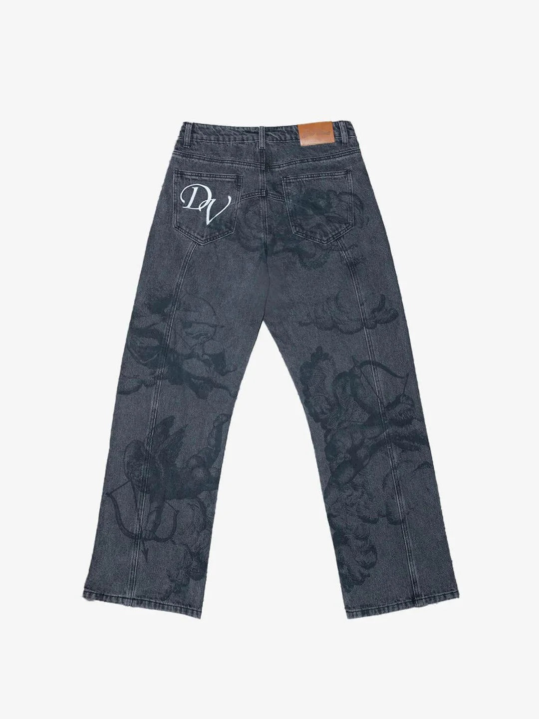 Vintage Washed Graphic Jeans