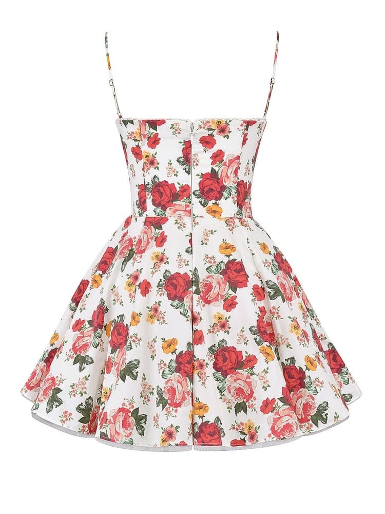 Rose Bloom Mini Dress
