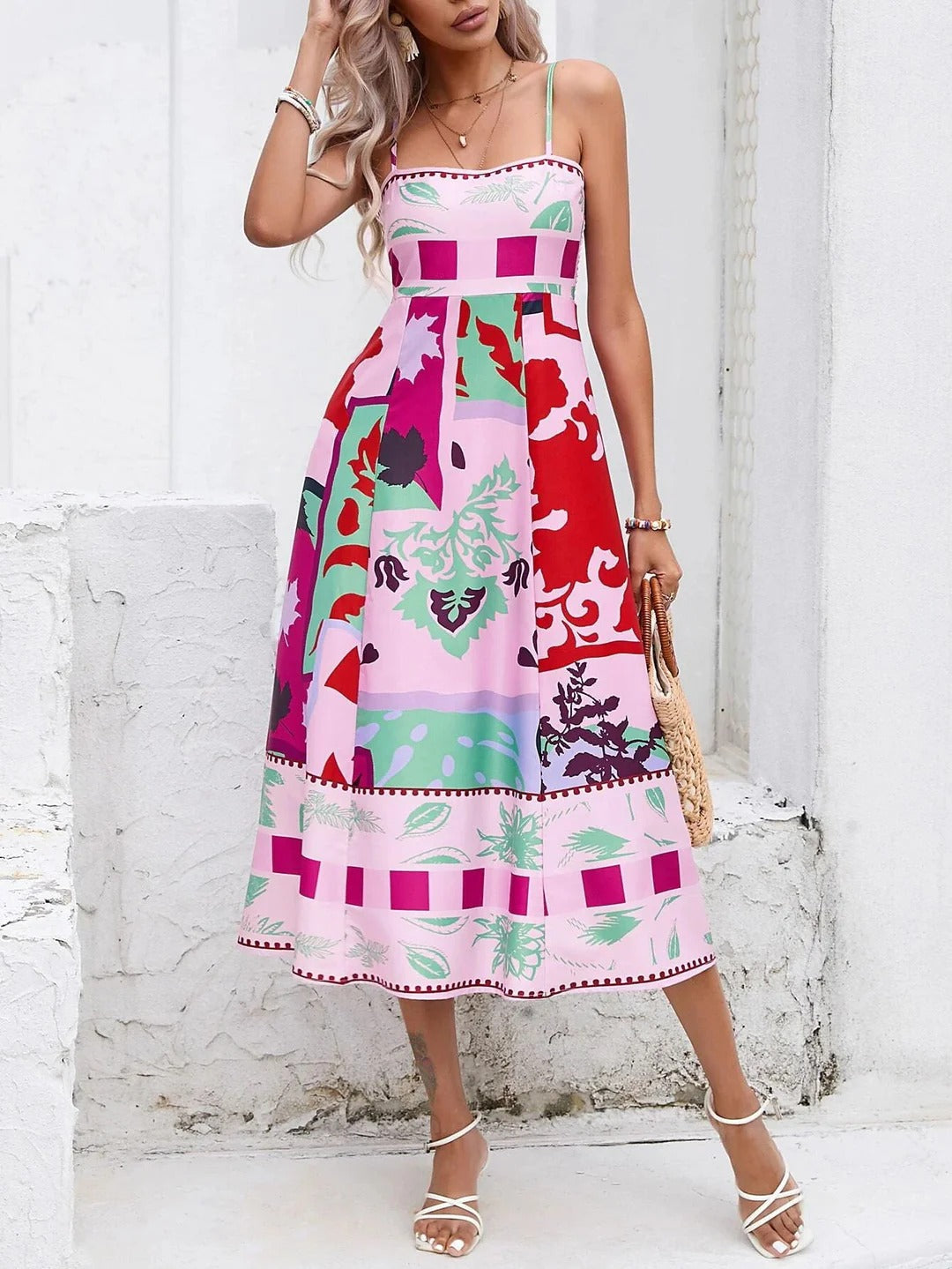 Sunset Mosaic Maxi Dress