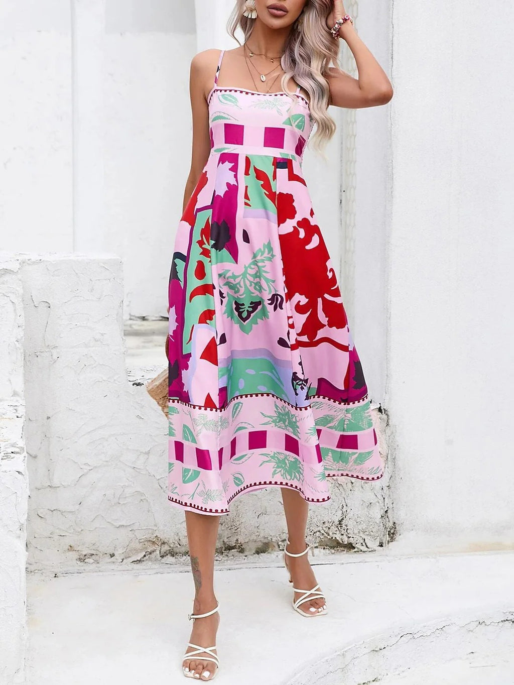 Sunset Mosaic Maxi Dress