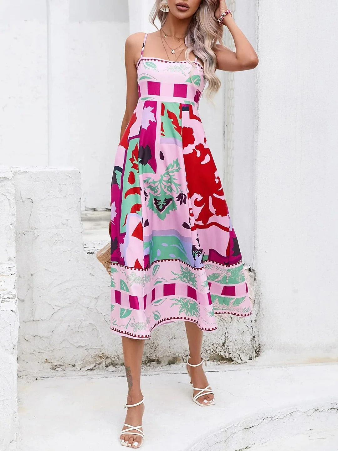 Sunset Mosaic Maxi Dress