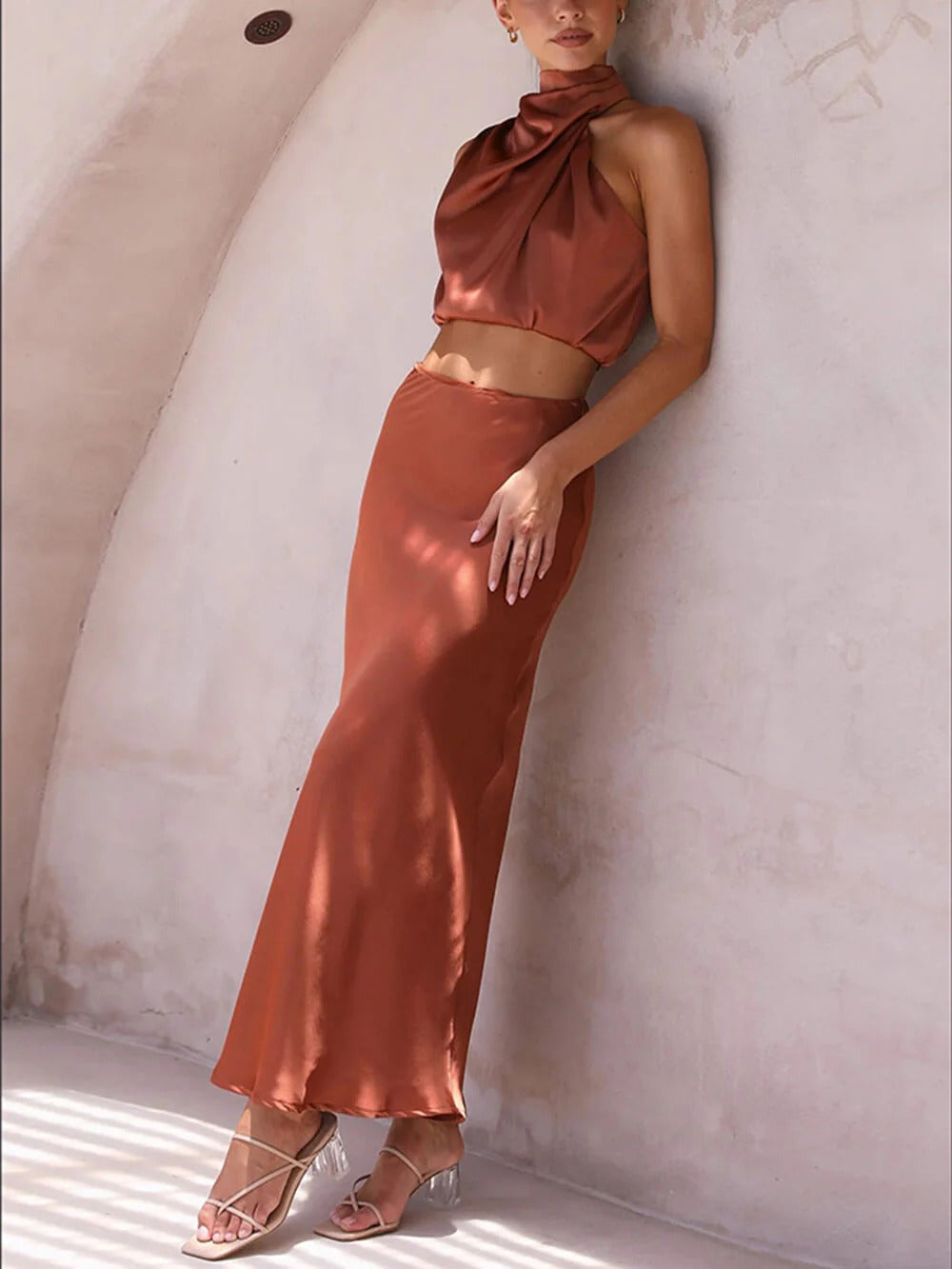 Ivory Elegance Maxi Set