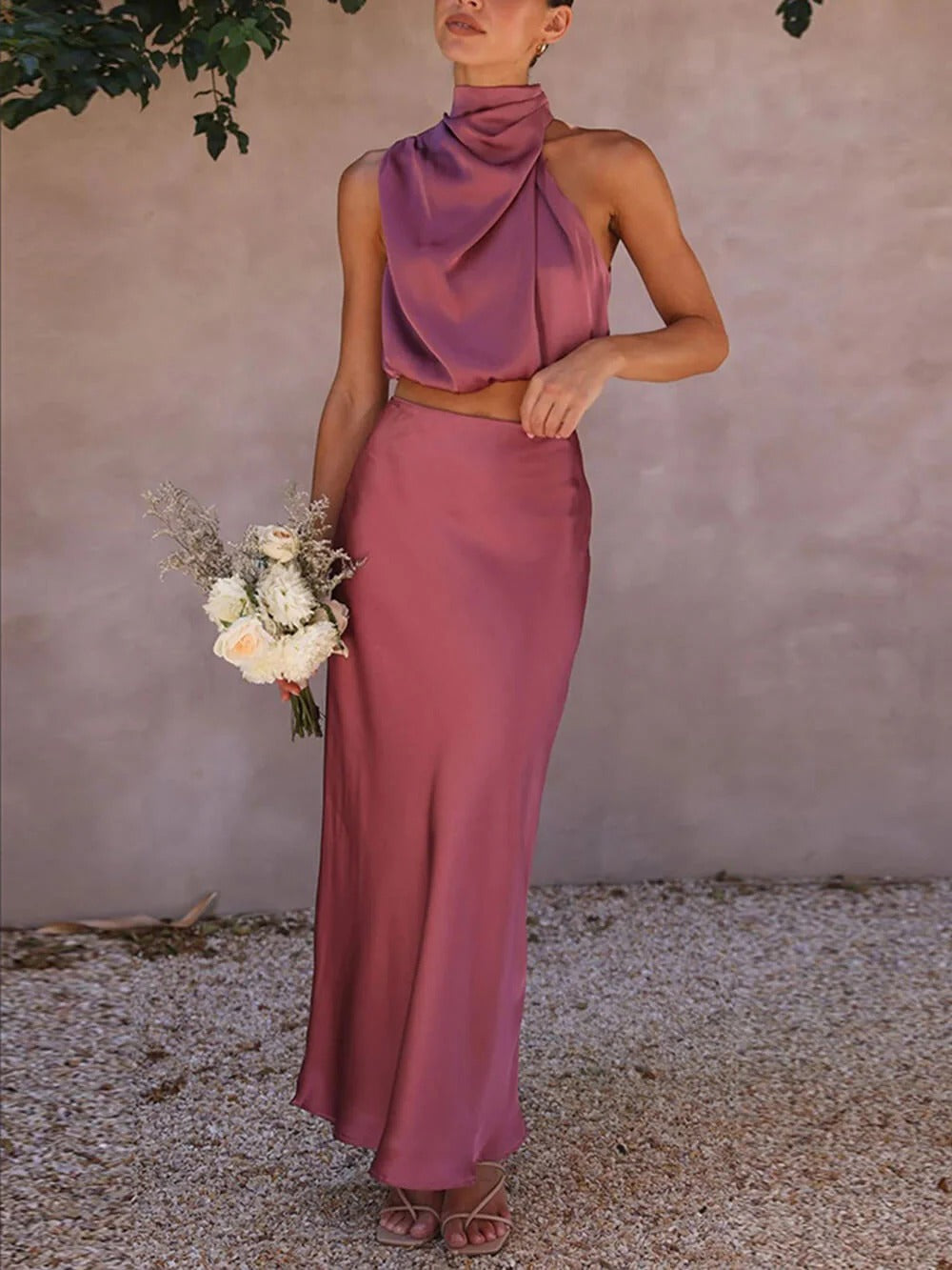 Ivory Elegance Maxi Set