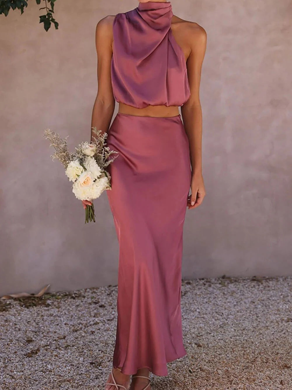 Ivory Elegance Maxi Set