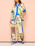 Women’s Playful Graphic Wide-Leg Pants Set