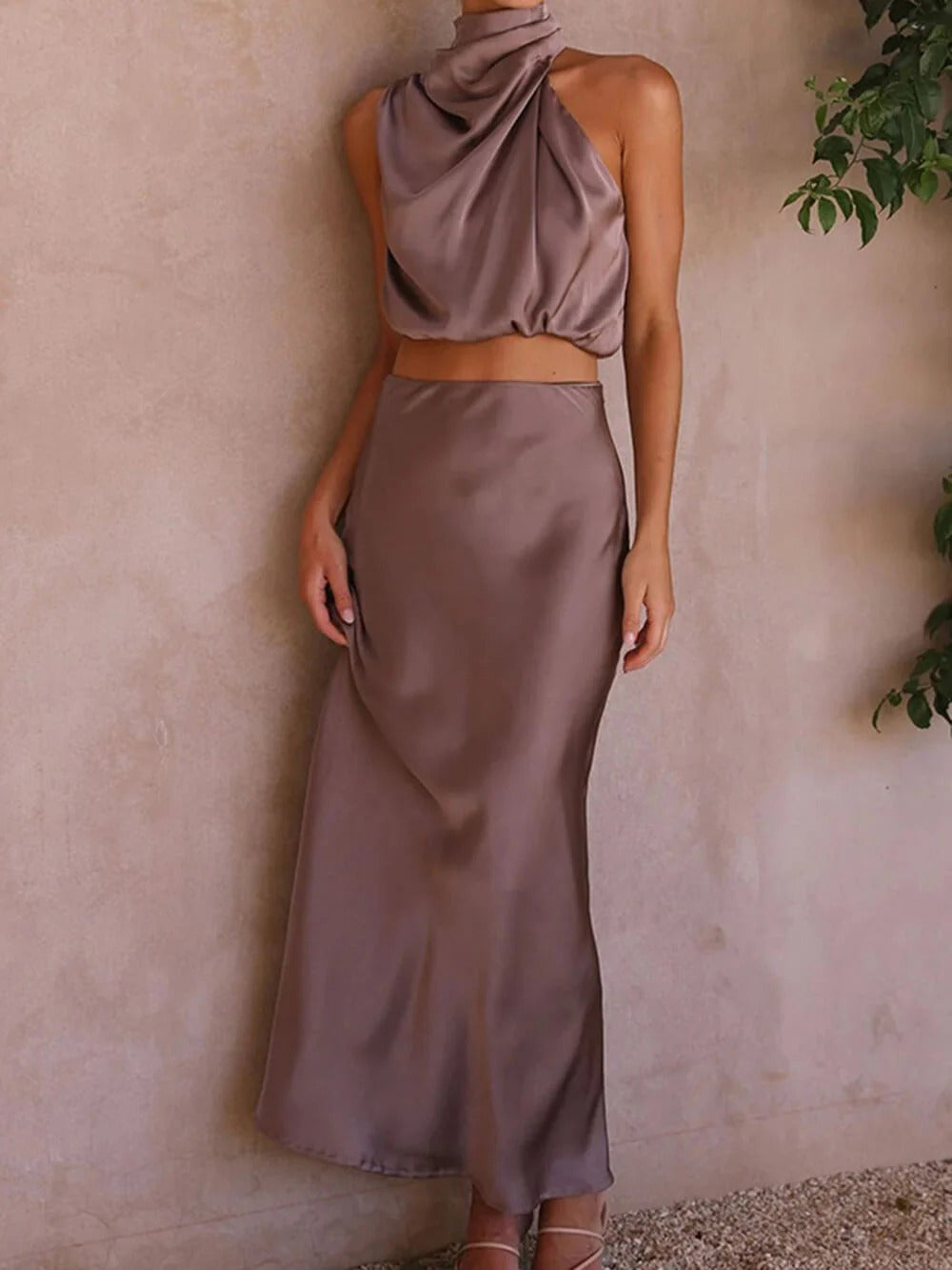 Ivory Elegance Maxi Set