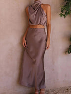 Ivory Elegance Maxi Set