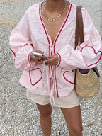Sweet Heart Gingham Blouse