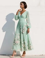 Sage Blossom Dress