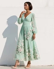 Sage Blossom Dress