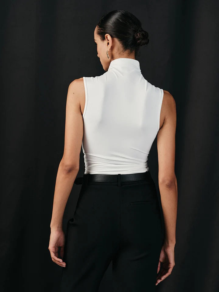 Cross Neck Ruched Tank Top