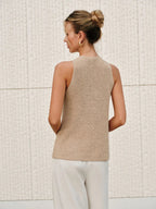 Halter Cross-Over Collar Tank Top